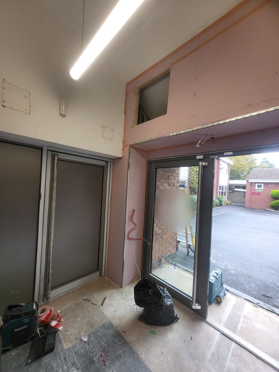 Entrance area before the new walls were built